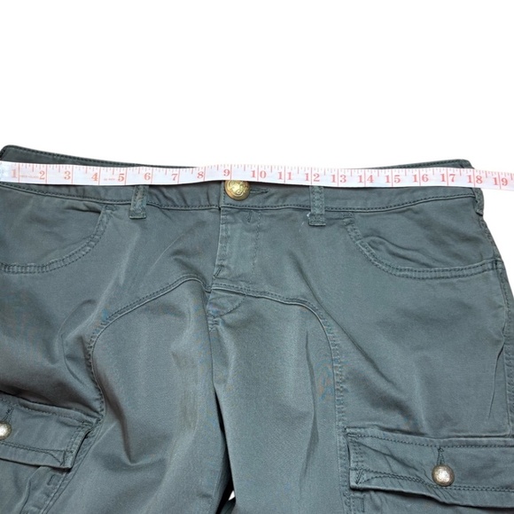 MISS SIXTY Cotton Olive Green Cargo Joggers Multi Pocket Low Rise US Sz 32 - Picture 5 of 11